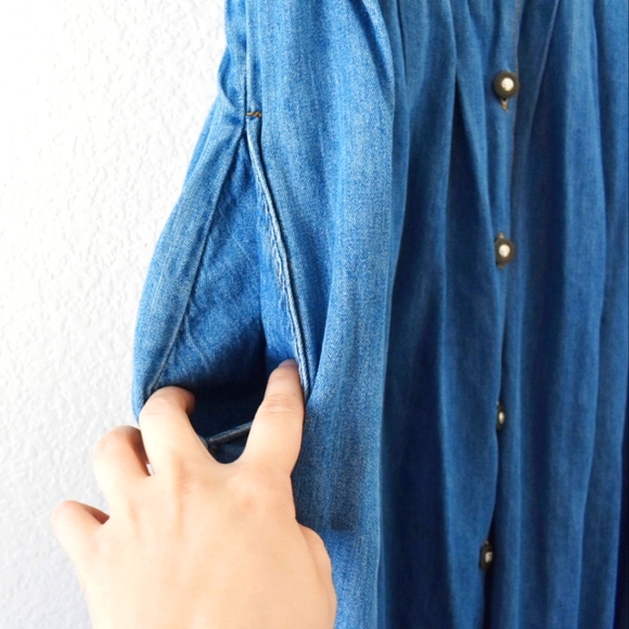 Vintage denim embroidered dress - Picture 6 of 6